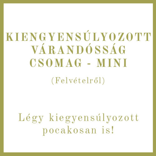 1 - Kiegyensúlyozott várandósság csomag - MINI